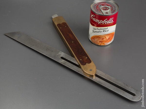 RARE 15 inch ST. JOHNSBURY Rosewood & Brass Bevel Square FINE - 83753