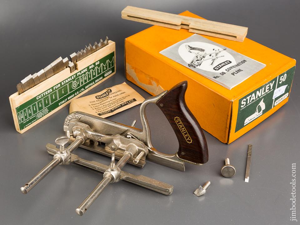 STANLEY No. 50 Light Combination Plane 100% COMPLETE in Original Box MINT - 83758