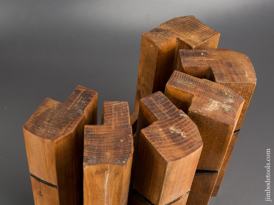 Three CRISP Pairs of Hollows & Rounds Molding Planes by BENSEN & CRANNELL ALBANY NY circa 1843-62 EXTRA FINE - 83790