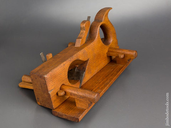 Great J. STEVENS BOSTON Handled Wedge Arm Moving Filletster Plane circa 1821-61 - 83827