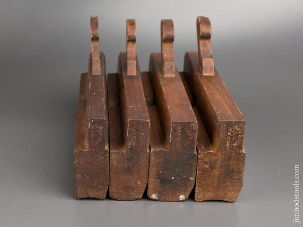 Four SPENCER NEW YORK Hollows & Rounds Molding Planes circa 1866-67 FINE+ - 83832R