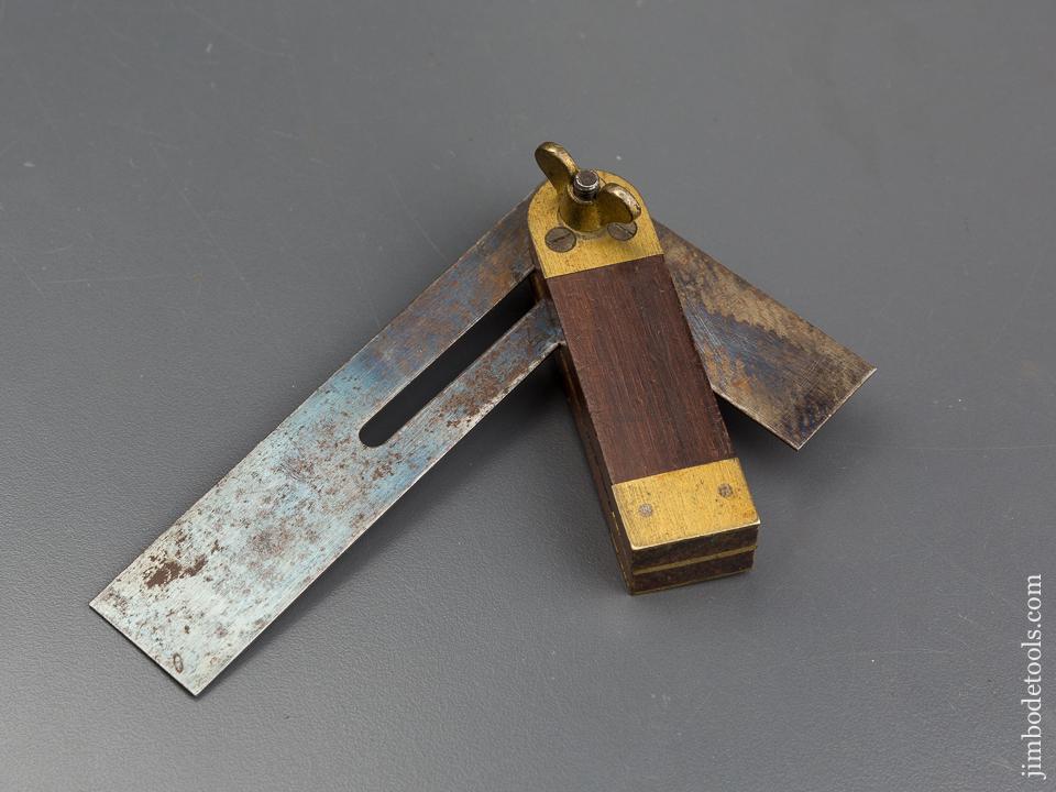 NEAR MINT Smallest Size 4 inch STANLEY No. 24 Combination Try Square and Bevel - 83840R