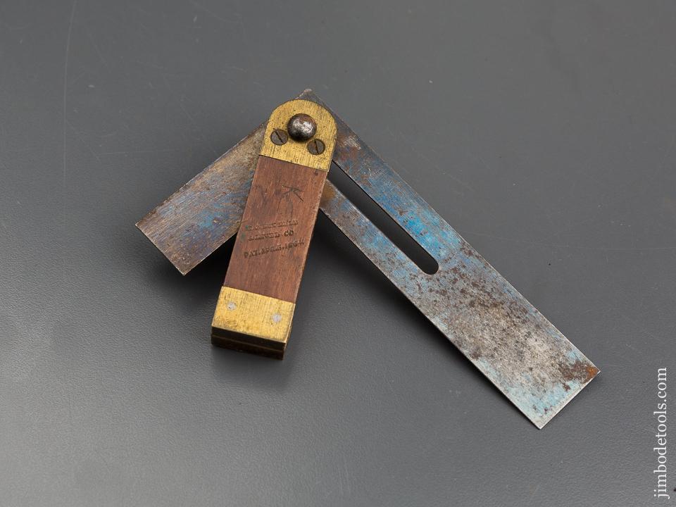 NEAR MINT Smallest Size 4 inch STANLEY No. 24 Combination Try Square and Bevel - 83840R