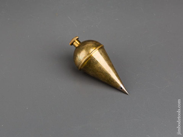 RARE! 4 inch 10 ounce DIETZGEN Internal Reel Brass Plumb Bob - 83842R