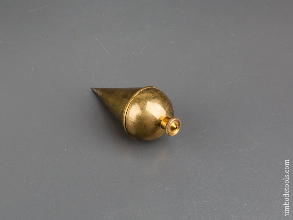 RARE! 4 inch 10 ounce DIETZGEN Internal Reel Brass Plumb Bob - 83842R