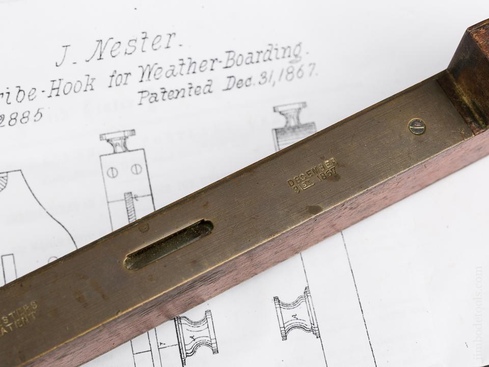 12 1/2 inch NESTERS Patent December 31, 1867 Marking Gauge - 83855R