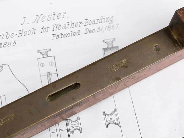 Nester Instruments 12 1/2 inch NESTERS Patent December 31, 1867 Marking Gauge - 83855R ...