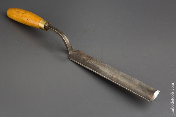 1 1/4 x 16 3/4 inch HILDICK Boxwood Handled Crank Neck Gouge - 83882R