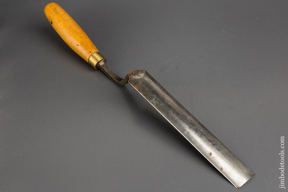 1 1/4 x 16 3/4 inch HILDICK Boxwood Handled Crank Neck Gouge - 83882R