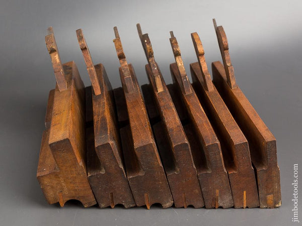 Good User Set of Seven Side Bead Moulding Planes by ATKINS LONDON - 83887R
