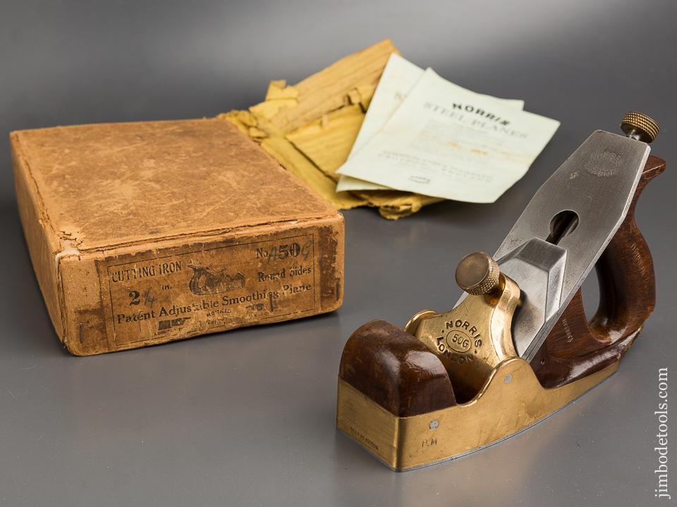 NORRIS No. A50G Pre-War Smooth Plane NEAR MINT in Original Box - 93003UR