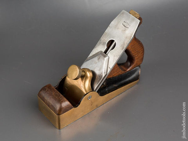 Heavy Gunmetal Infill Smooth Plane with Steel Sole and 2 1/4 inch NORRIS Iron - 83913