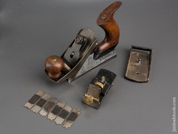 Extra Fine! STANLEY No. 72 1/2 Chamfer Plane with All Three Noses and Six Cutters - 83919