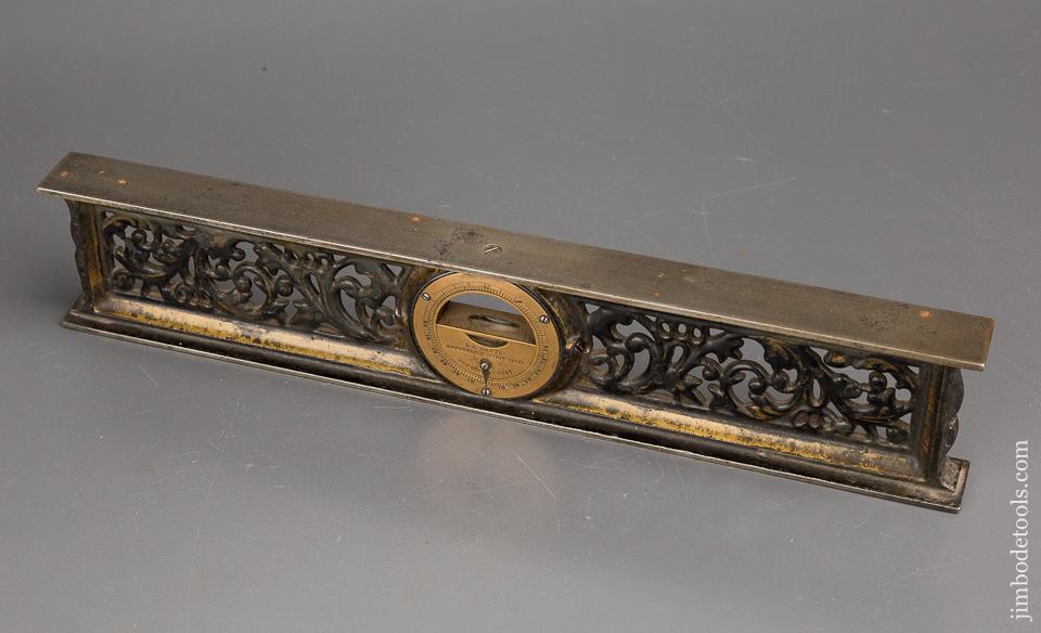 Ornate Twelve inch DAVIS Inclinometer Level with Much Gold Paint! - 83934
