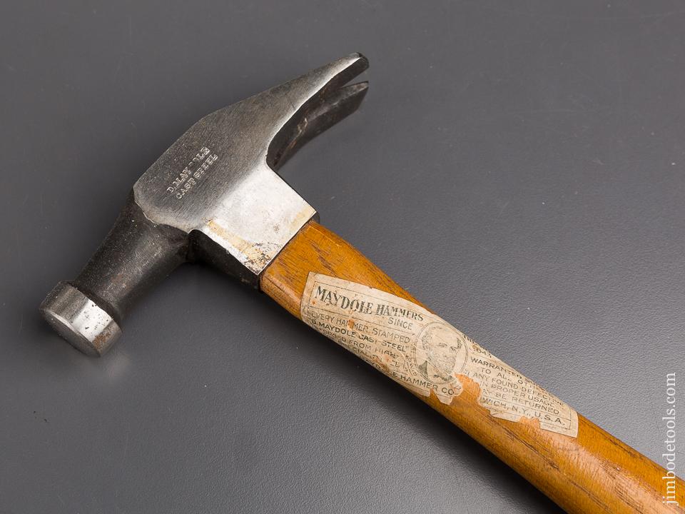 16 ounce D. MAYDOLE Nail Hammer MINT & UNUSED with Label Norwich, NY circa 1828-77 NEW OLD STOCK - 83938U