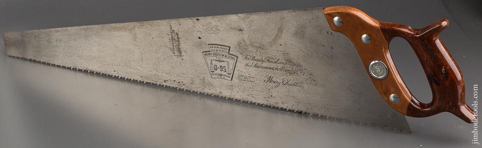 MINT 5 1/2 point 26 inch Rip DISSTON D95 Hand Saw UNUSED! - 83956