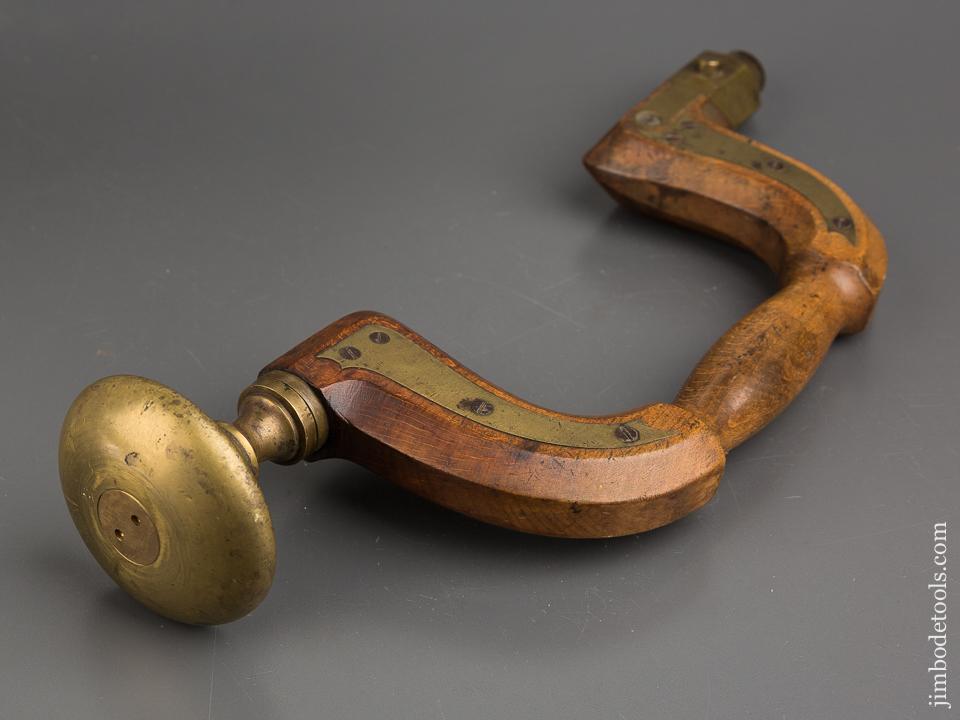 Eight inch TILLOTSON Brass Headed Button Pad Plated Brace - 83960