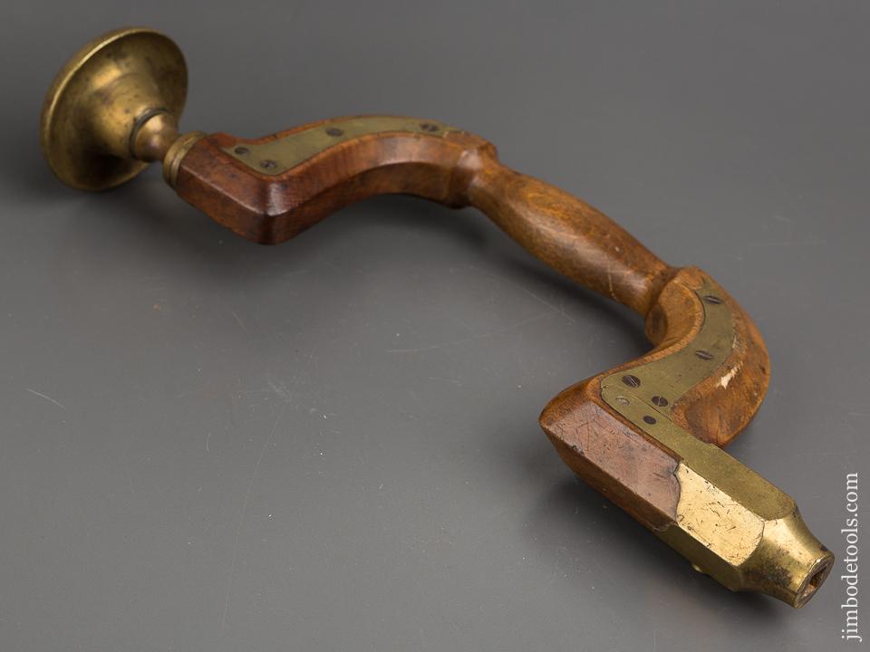 Eight inch TILLOTSON Brass Headed Button Pad Plated Brace - 83960