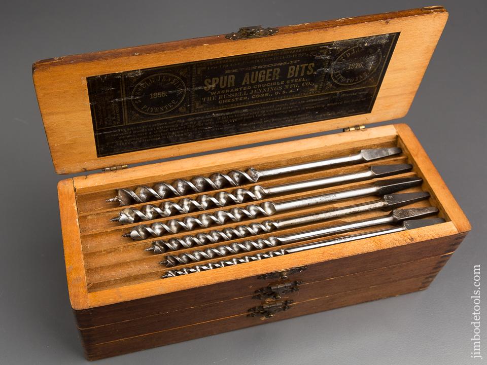 Complete Set of 13 RUSSELL JENNINGS Auger Bits in Original 3 Tiered Box - 84003