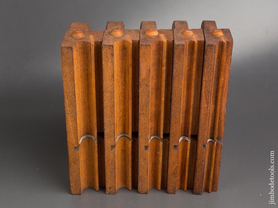 Set of Five GLEAVE OLDHAM ST MANCHESTER Side Bead Moulding Planes circa 1854-68 CRISP & FINE - 84028