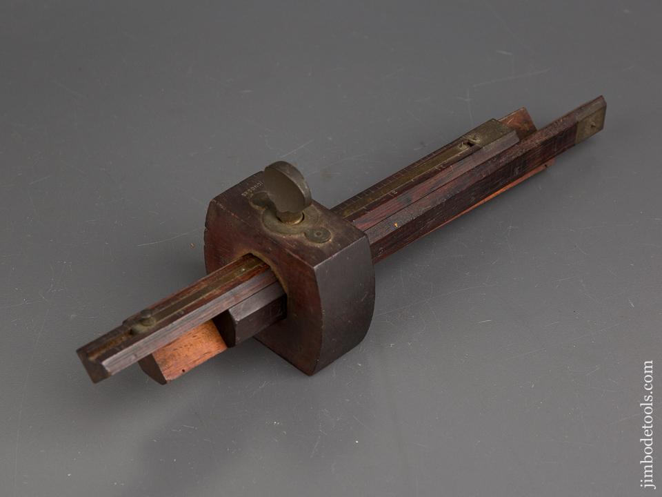 Eight inch SHOLL Patent March 8, 1864 Four Beam Rosewood Marking Gauge - 84036U