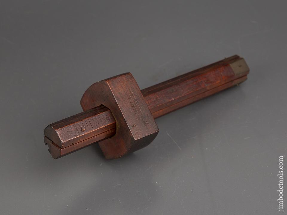 Eight inch SHOLL Patent March 8, 1864 Four Beam Rosewood Marking Gauge - 84036U