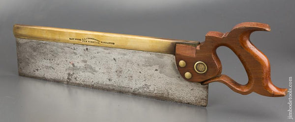 14 point 14 inch Crosscut C.E. JENNINGS Brass Back Carcass Saw - 84039