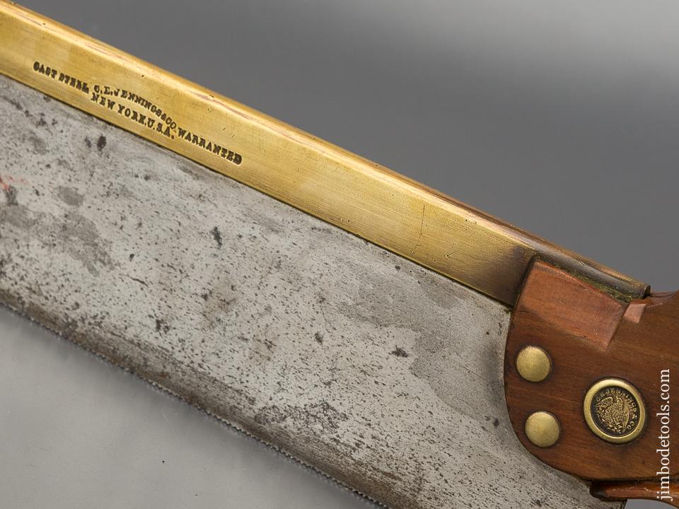 14 point 14 inch Crosscut C.E. JENNINGS Brass Back Carcass Saw - 84039