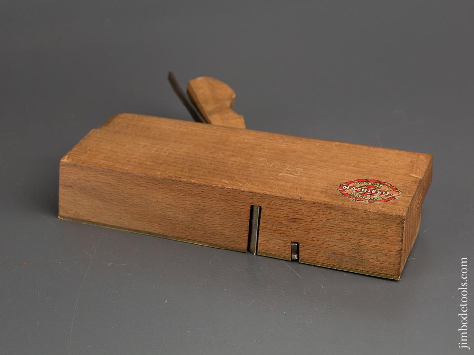 Unusual 7 1/2 inch Dovetail Plane by A. MATHIESON & SON GLASGOW with Decal - 84059