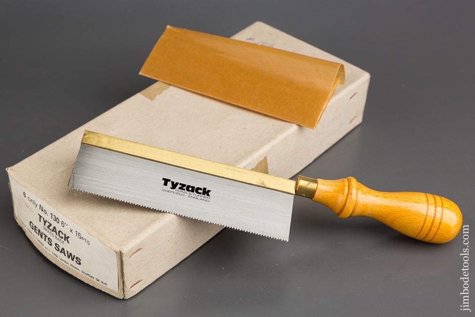 15 point 6 inch  TYZACK Brass Back Gents Saw in Original Box with Wrapper NEW OLD STOCK - 84091