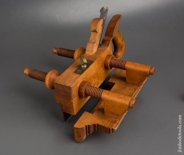 Good HALL & CASE Beech & Boxwood Plow Plane circa 1847-52 Columbus OH - 84099