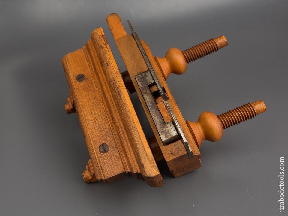 Good HALL & CASE Beech & Boxwood Plow Plane circa 1847-52 Columbus OH - 84099
