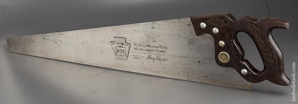 Sticky! 10 point 26 inch Crosscut DISSTON D23 Hand Saw with ROSEWOOD Handle - 84112