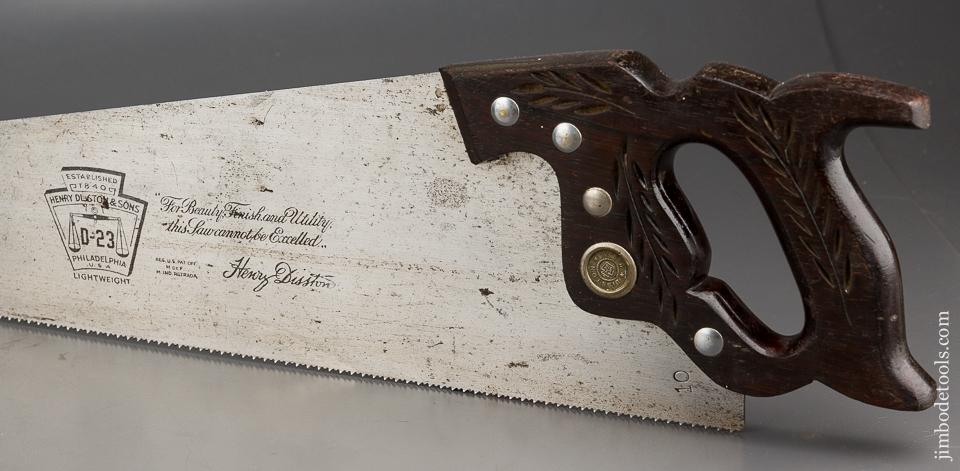 Sticky! 10 point 26 inch Crosscut DISSTON D23 Hand Saw with ROSEWOOD Handle - 84112