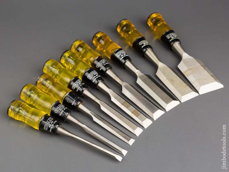 MINT Set of Nine STANLEY No. 60 Wood Chisels - 84134