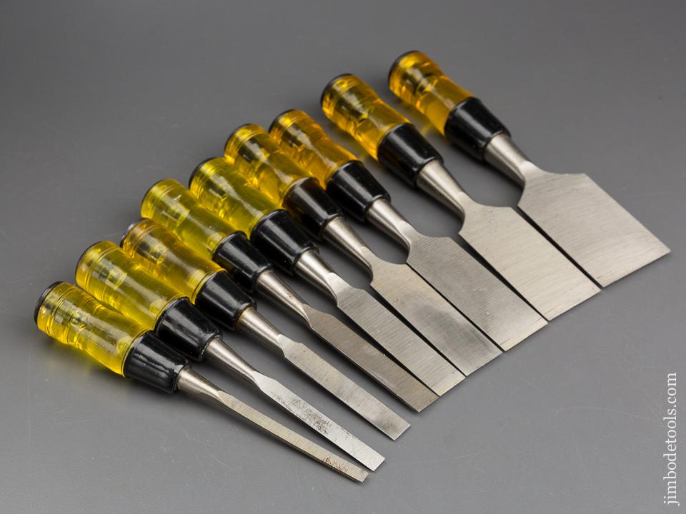 MINT Set of Nine STANLEY No. 60 Wood Chisels - 84134