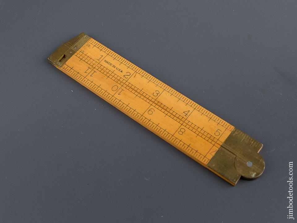 NEAR MINT One Foot Two Fold STANLEY No. 36 1/2 Boxwood & Brass Caliper Rule - 84135