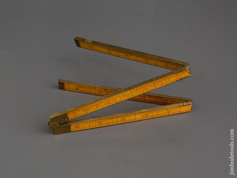CHAPIN-STEPHENS No. 62 Boxwood & Brass Two Foot Four Fold Rule FINE - 84139