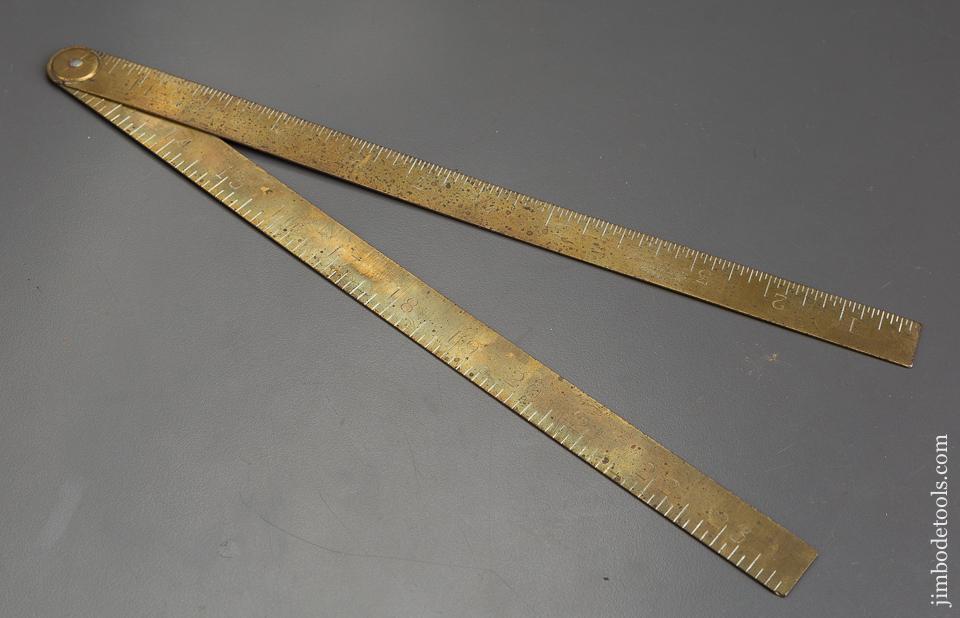 24 inch Brass RABONE No. 1494 Folding Blacksmith's Rule - 84142