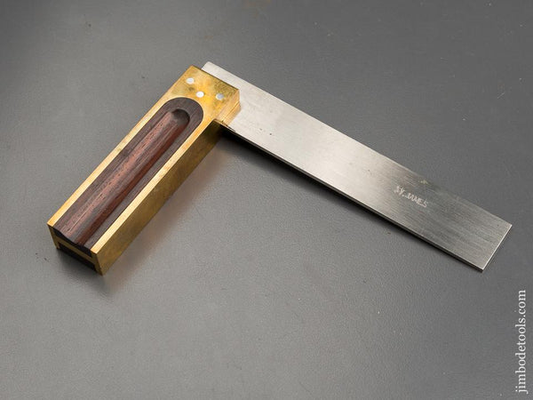 Heavy Five inch Rosewood & Brass ST. JAMES Try Square - 84143