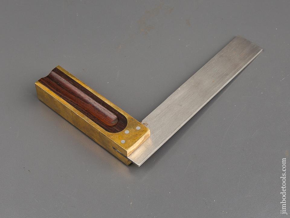 Heavy Five inch Rosewood & Brass ST. JAMES Try Square