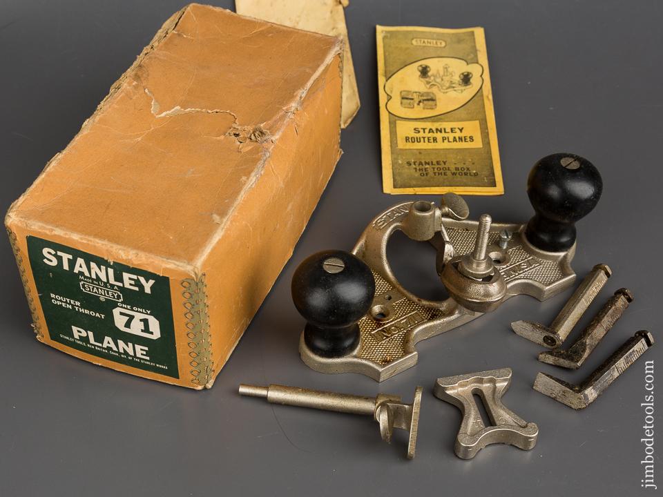 STANLEY No. 71 Router Plane 100% COMPLETE in Original Box - 84147