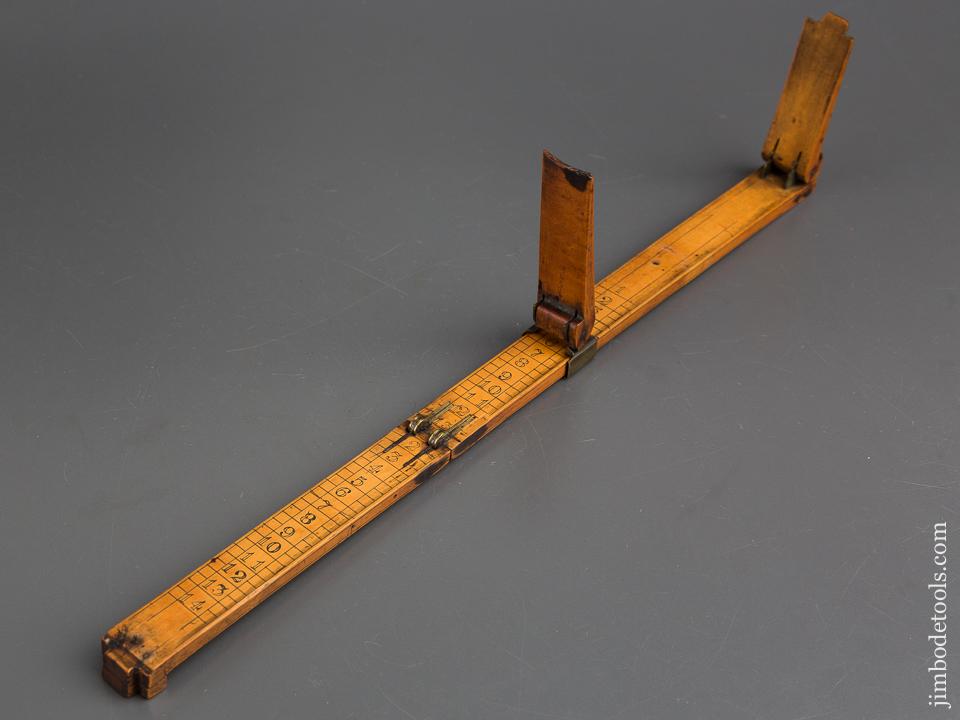 Boxwood & Brass John HIGGISON BIRMINGHAM Folding Foot Rule - 84195