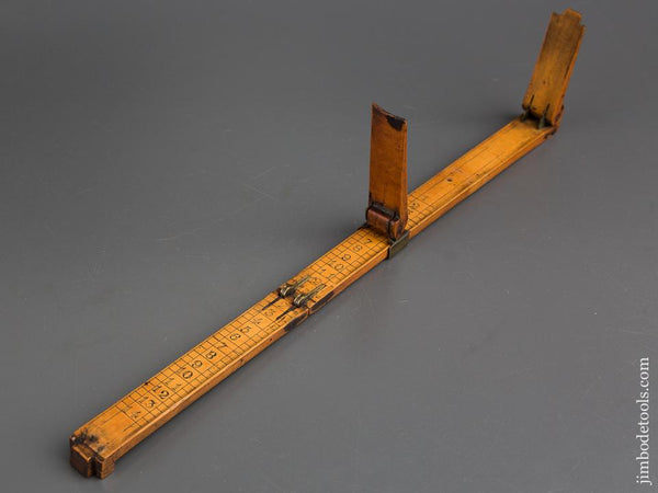 Boxwood & Brass John HIGGISON BIRMINGHAM Folding Foot Rule - 84195