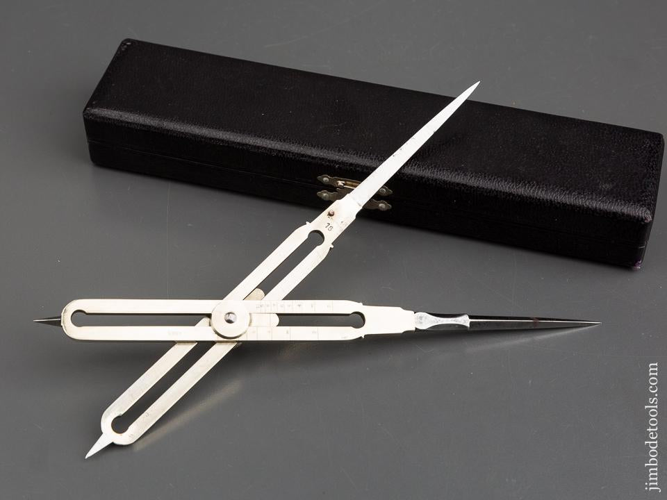 MINT Eight inch Proportional Dividers in Original Lined Case - 84197