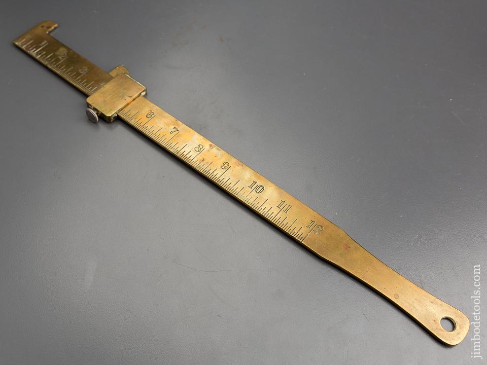 STARRETT No. 465 Brass Blacksmith’s Caliper Rule - 84198