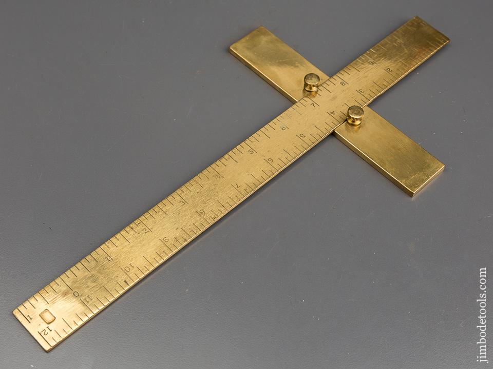 Twelve inch Heavy Brass Depth Square - 84201