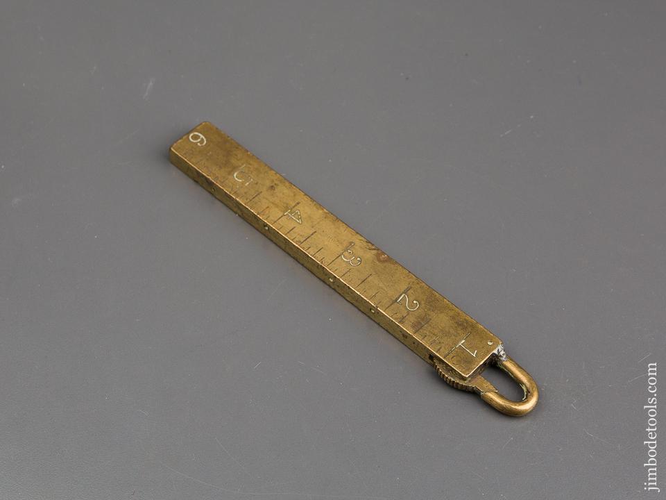 Unusual Six inch Brass Plumb Bob with Spring Catch - 84203