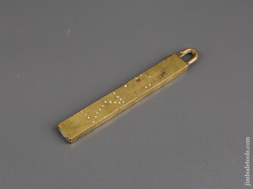 Unusual Six inch Brass Plumb Bob with Spring Catch - 84203