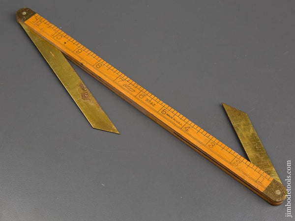 Extra Fine Twelve inch LUFKIN No. 42 Boxwood & Brass Ship's Bevel - 84208